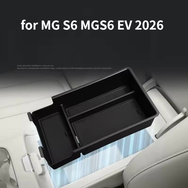 Center Console Organizer Tray and Lower Storage Box for MG S6