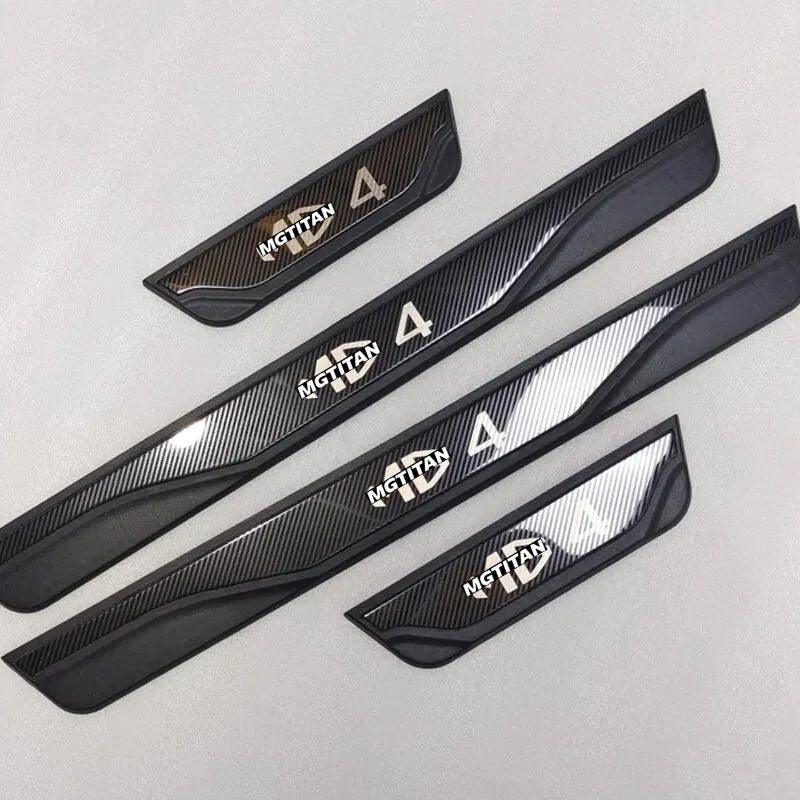 For MG 3 4 5 ZS 2025 Thin Chrome Car Door Sill Scuff Plate Protector