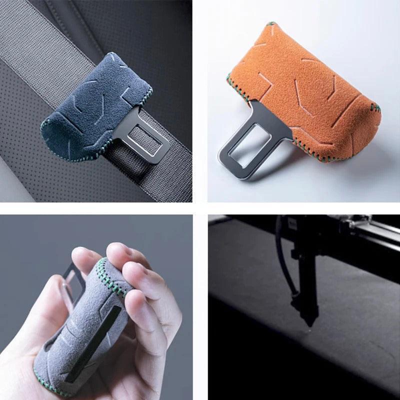 Alcantara Seat Belt Lock Mount Protective Cover