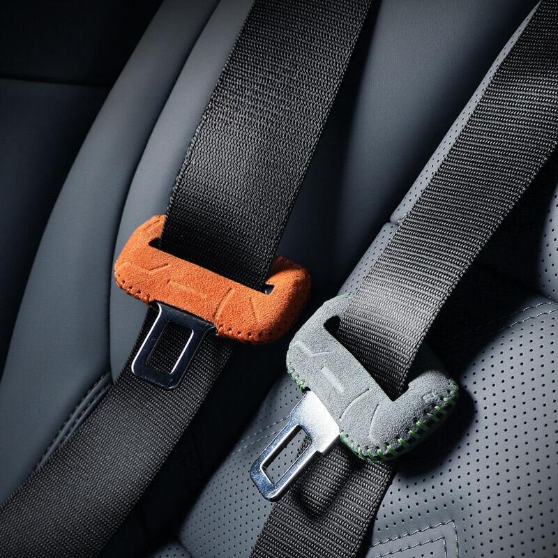 Alcantara Seat Belt Lock Mount Protective Cover